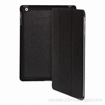Slim Leather Cases for iPad 3, with Sleep Function, Available in White, Black and Red